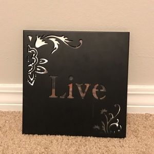 Black Mirrored Wall Hanging